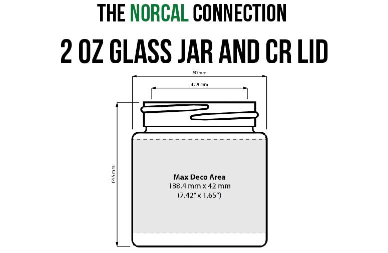 2oz Glass Jar with Child Resistant Lid – The Norcal Connection